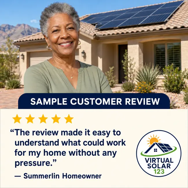 Sample review from a Summerlin homeowner